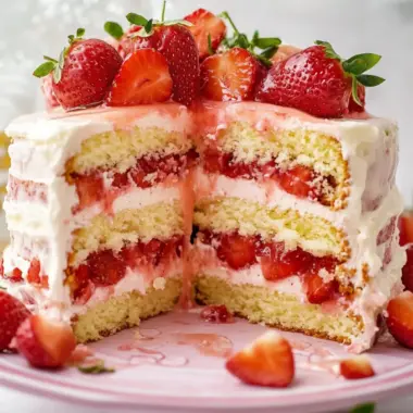 Delicious Strawberry-Infused Vanilla Layer Cake for Summer Bliss 10 Strawberry-Infused Vanilla Layer Cake