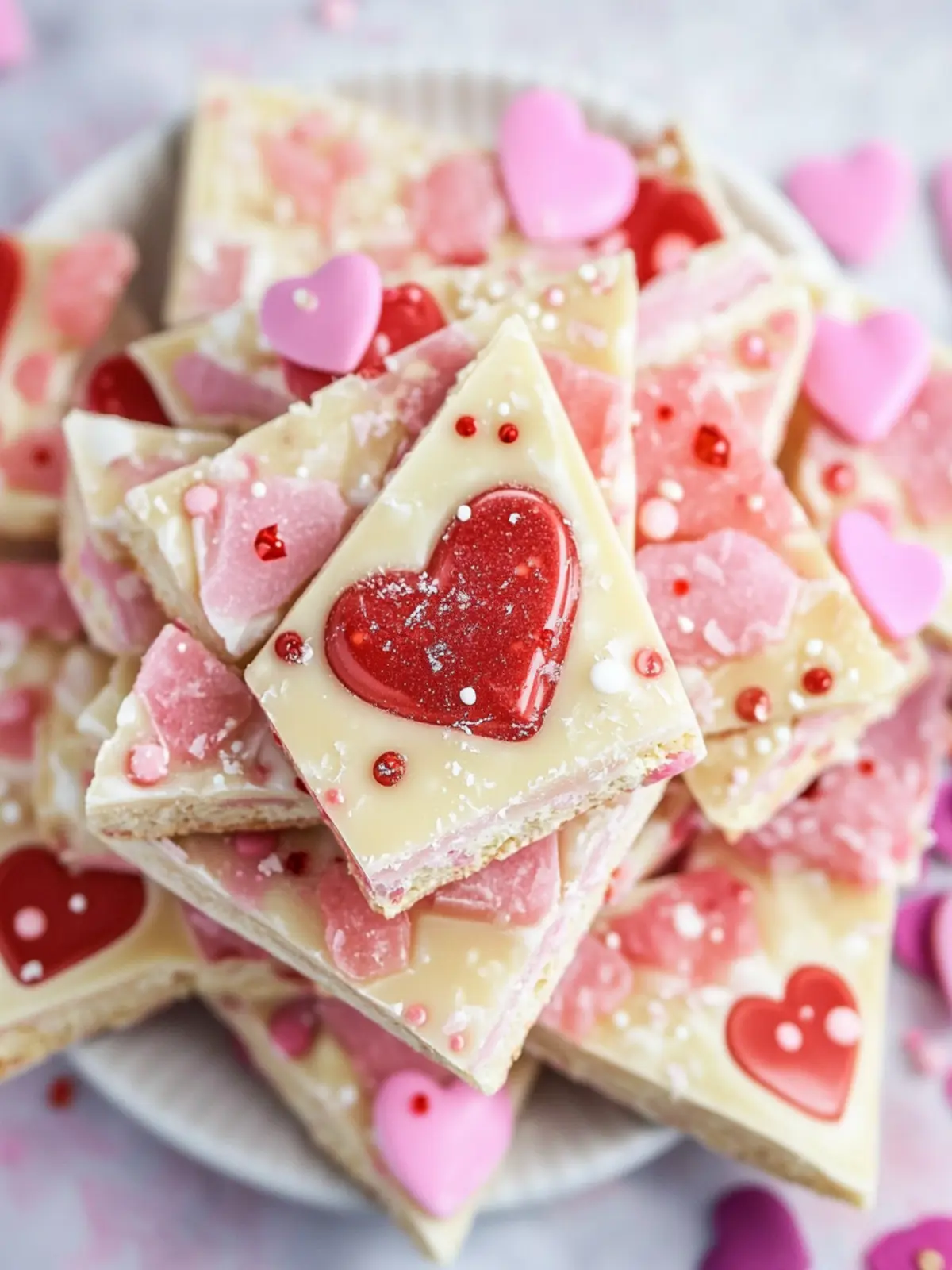 Decadent White Chocolate Valentine’s Day Bark Recipe You'll Love 3 White Chocolate Valentine’s Day Bark