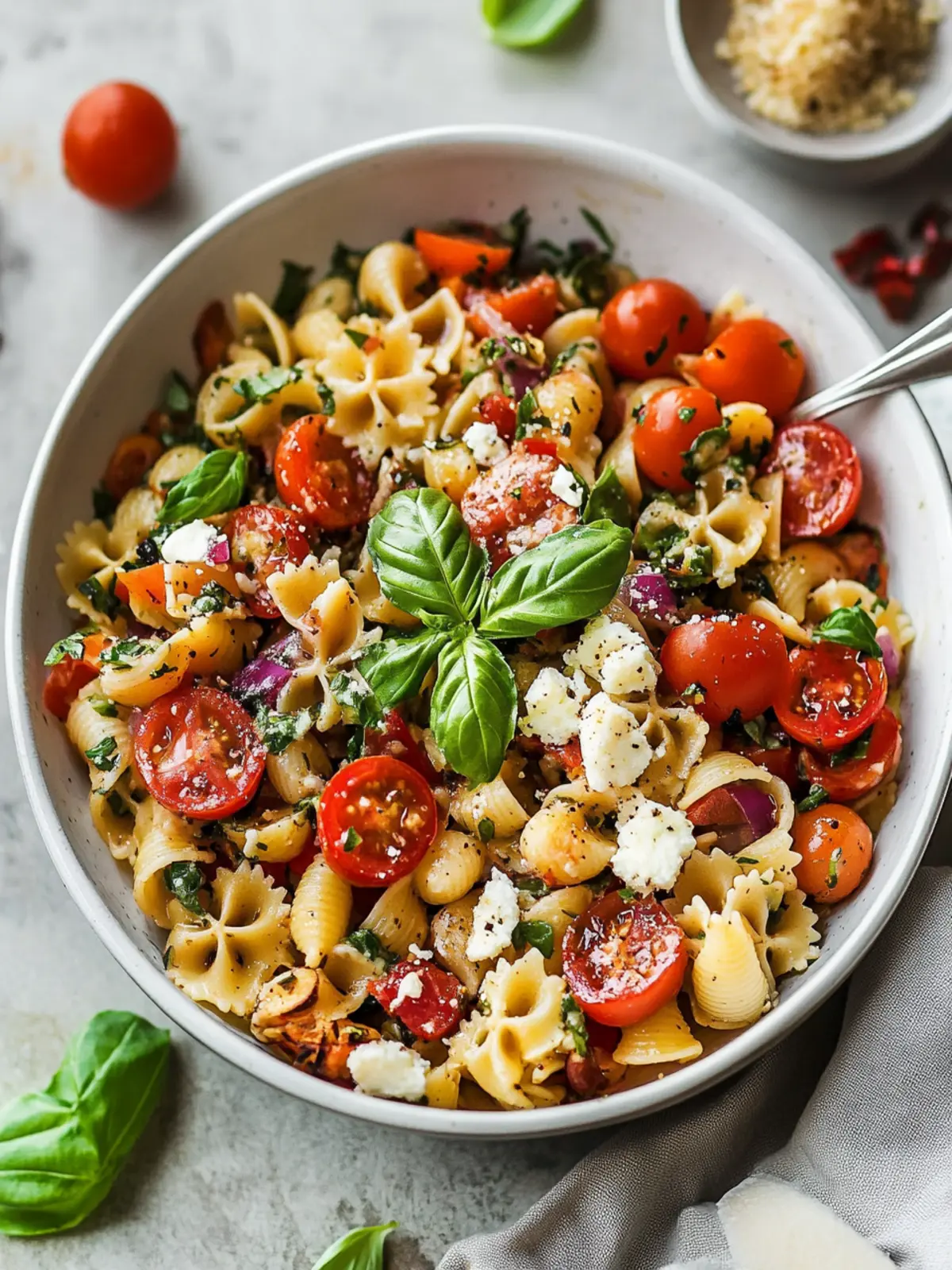 Bruschetta Pasta Salad: A Fresh, Flavor-Packed Meal! 3 Bruschetta Pasta Salad