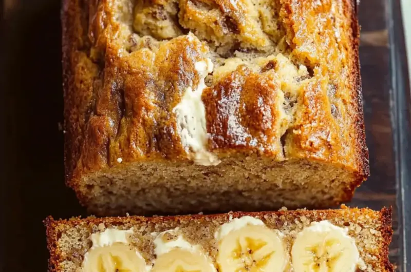 Cream Cheese-Filled Banana Bread