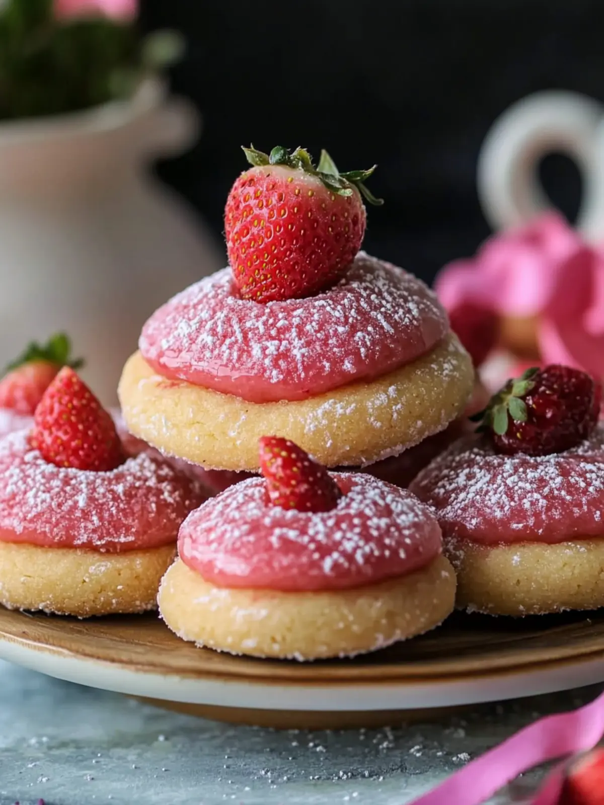 Irresistibly Soft Strawberry Kiss Cookies You'll Love 2 Strawberry Kiss Cookies