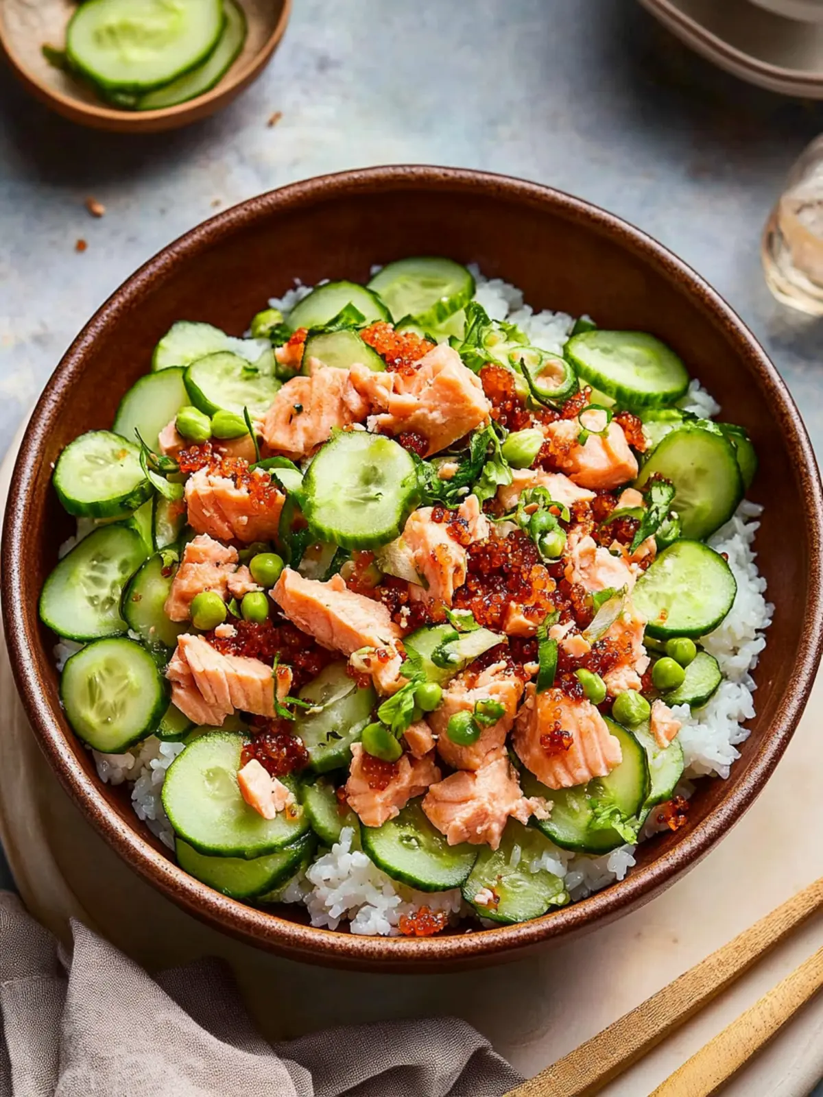 Crispy Rice Salmon Cucumber Salad for a Flavorful Meal Prep 4 Crispy Rice Salmon Cucumber Salad