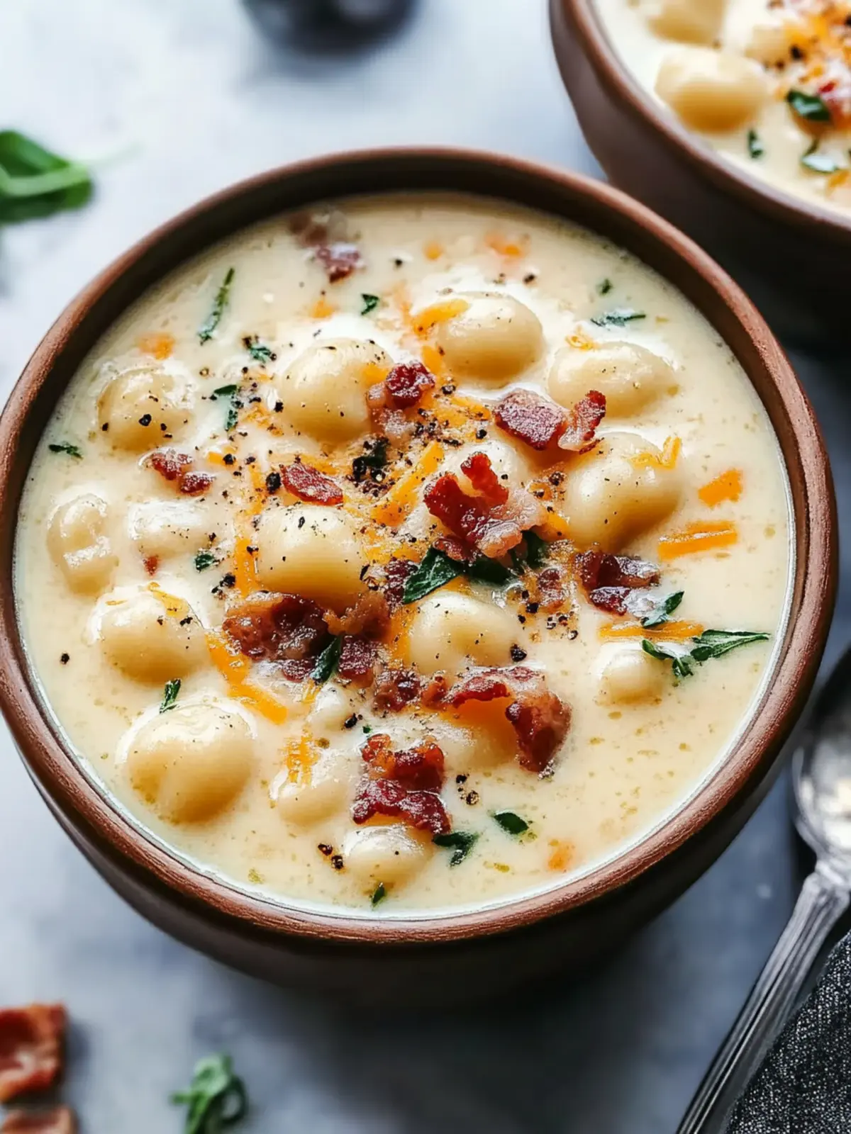 Bacon Cheddar Gnocchi Soup: Creamy Comfort in 38 Minutes 2 Bacon Cheddar Gnocchi Soup