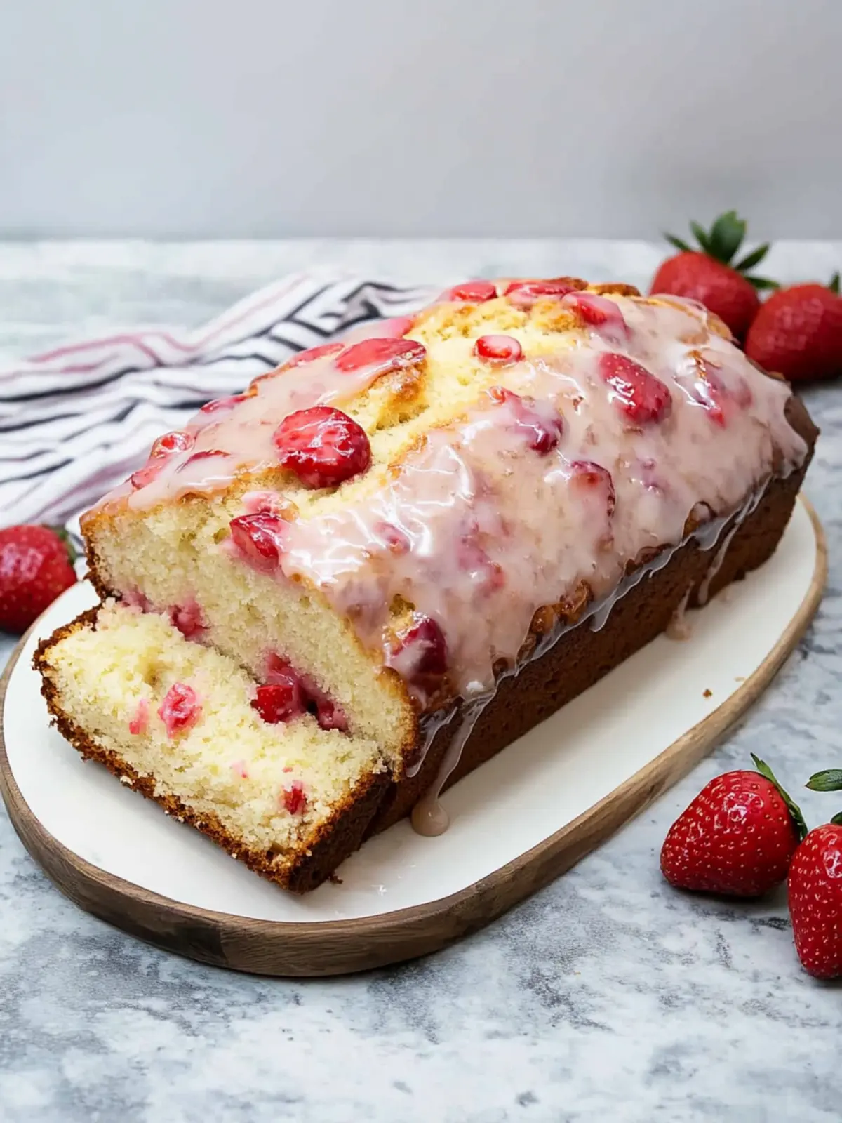Delicious Glazed Strawberry Bread That’s Easy to Make Today 3 Glazed Strawberry Bread