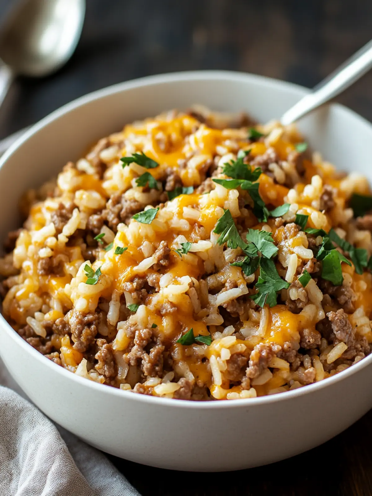 Cheesy Ground Beef and Rice Casserole Your New Family Favorite 3 Cheesy Ground Beef and Rice