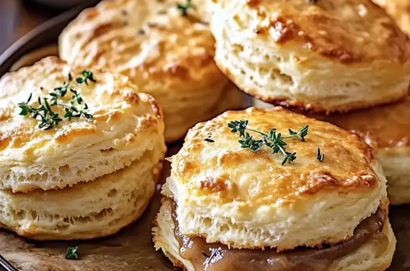 Baked French Dip Biscuits