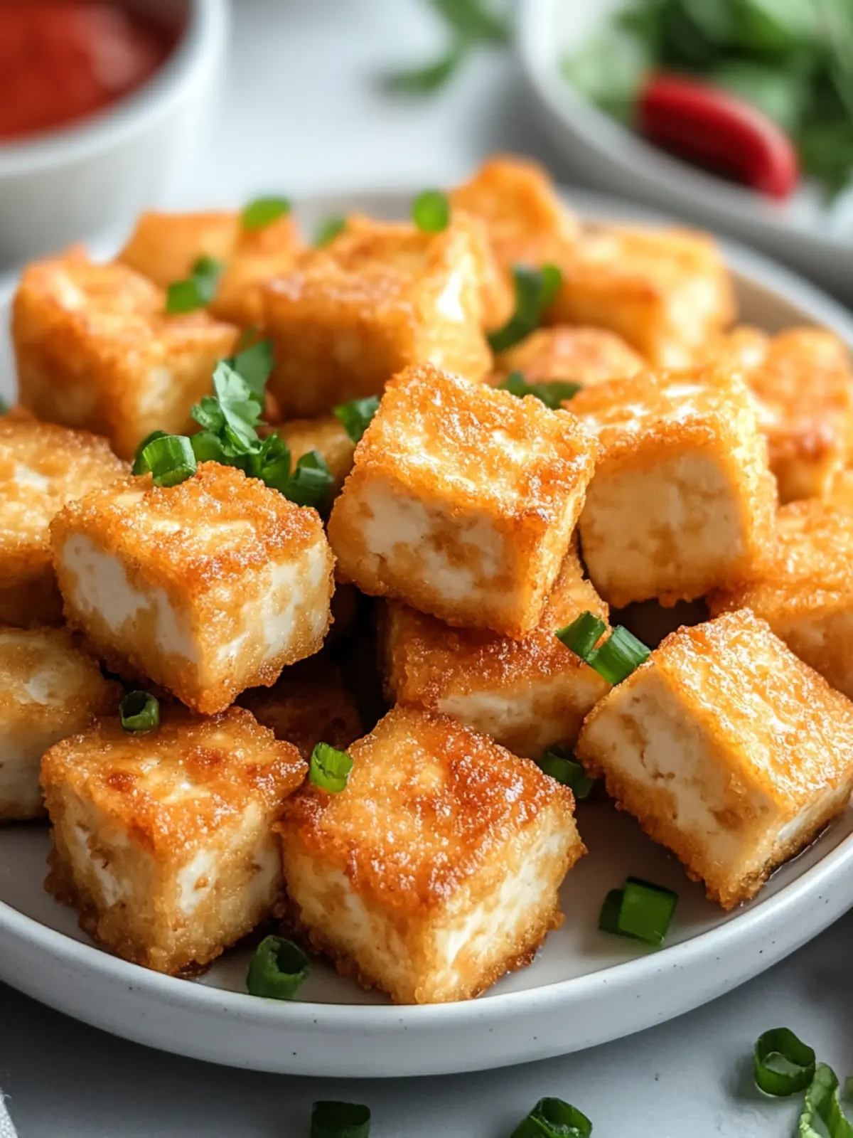 Crispy Tofu Bites: Irresistibly Crunchy and Flavor-Packed! 2 Crispy Tofu Bites