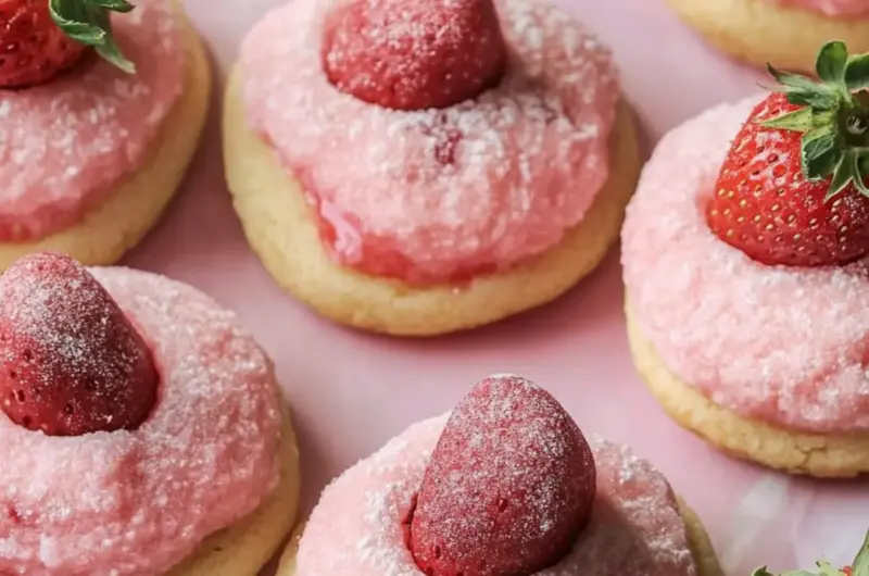 Strawberry Kiss Cookies