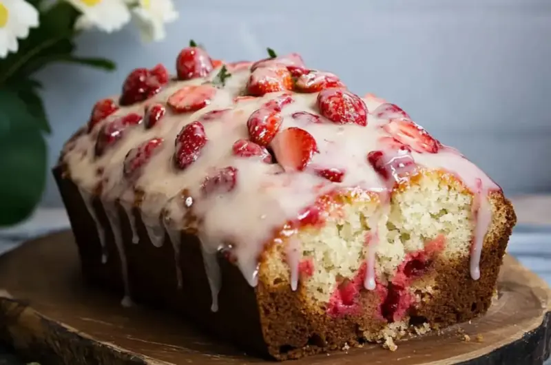 Glazed Strawberry Bread