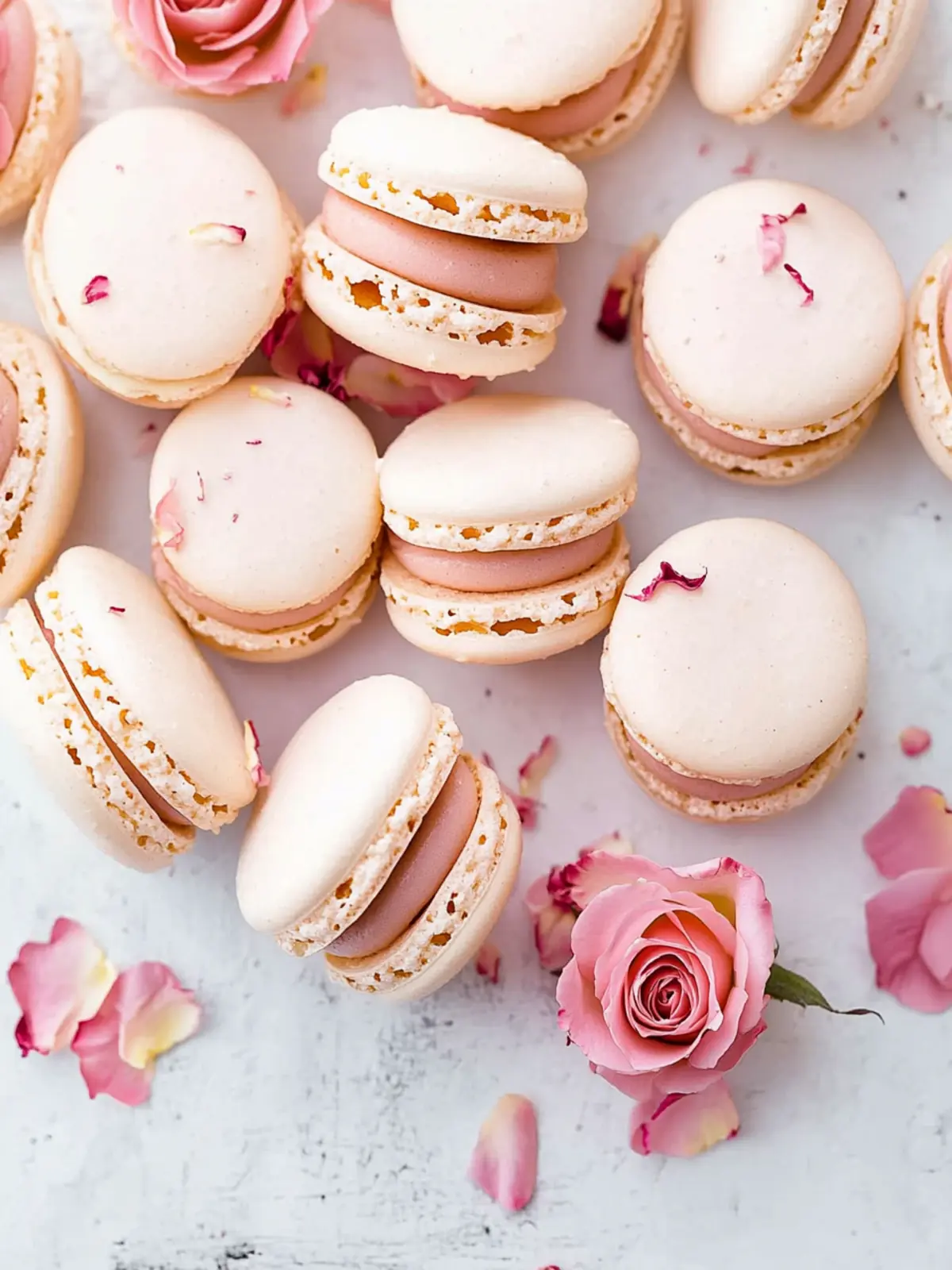Delightful White Chocolate Rose Macarons for Every Occasion 4 White Chocolate Rose Macarons