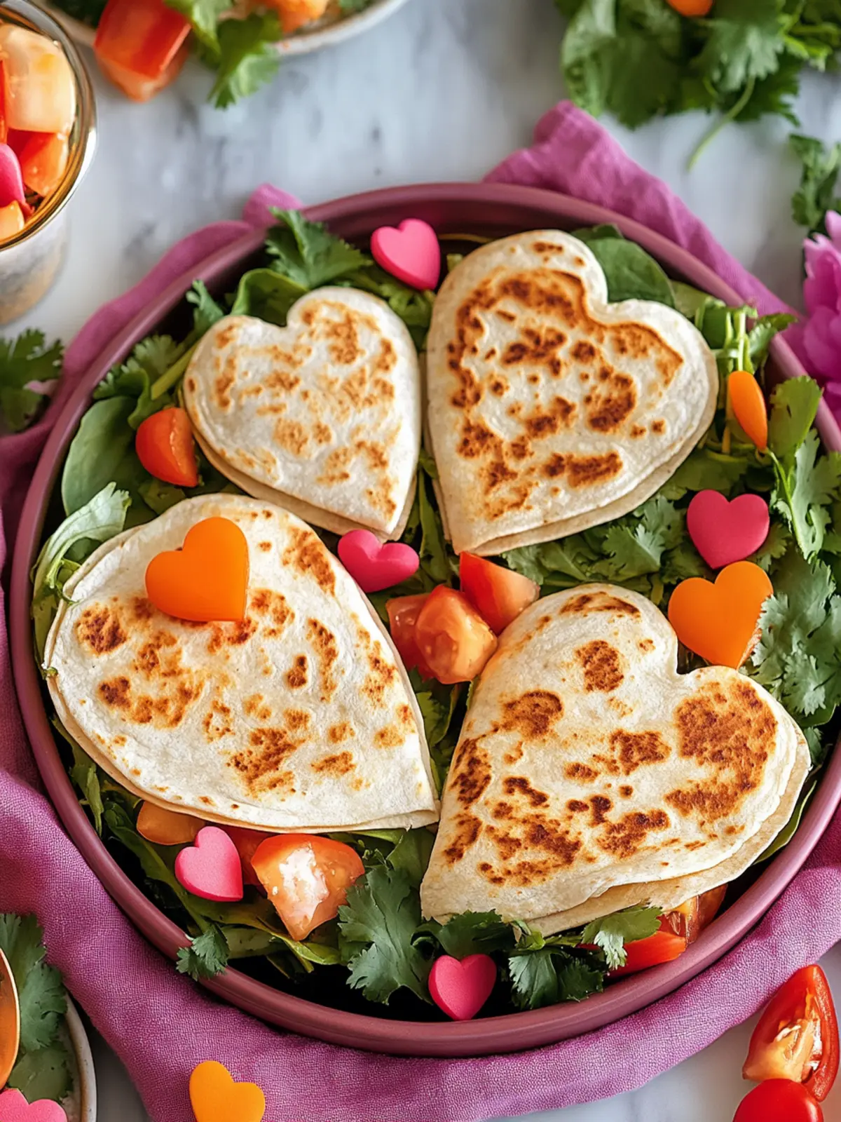 Heart-Shaped Quesadillas: A Fun Twist on Comfort Food 2 Heart-Shaped Quesadillas
