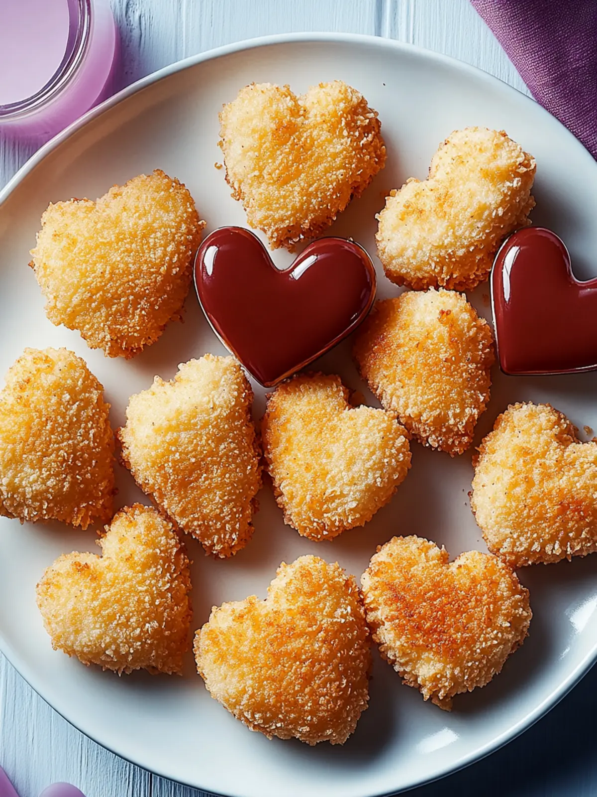 Heart-Shaped Chicken Nuggets: Fun Bites for Any Occasion 2 Heart-Shaped Chicken Nuggets