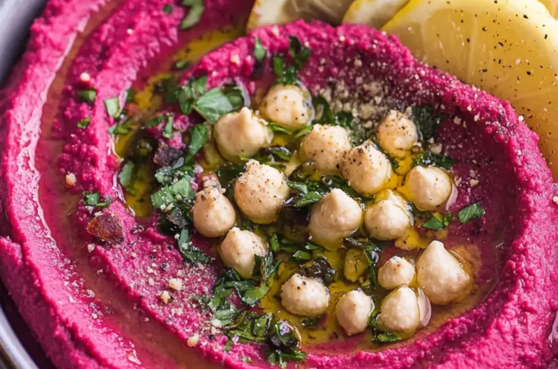 Lemon Beet Hummus