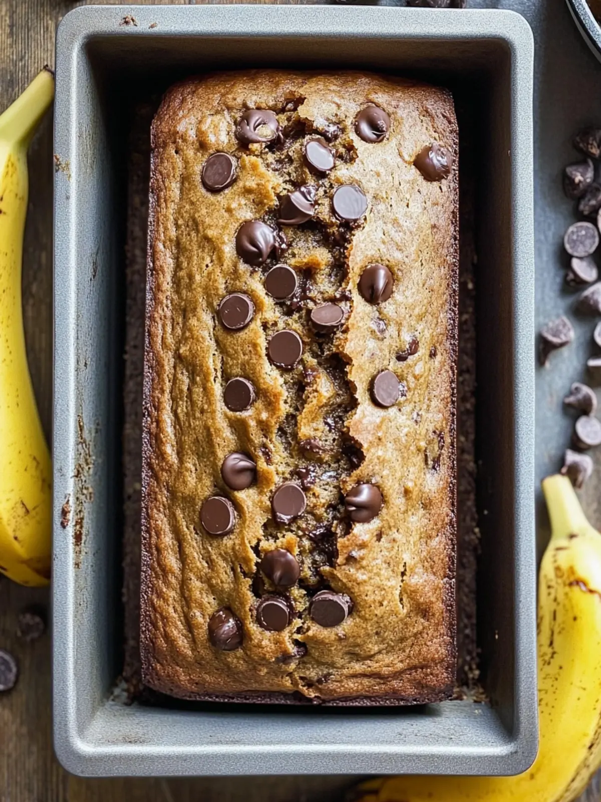 Peanut Butter Chocolate Chip Banana Bread That's Irresistibly Moist 3 PEANUT BUTTER CHOCOLATE CHIP BANANA BREAD