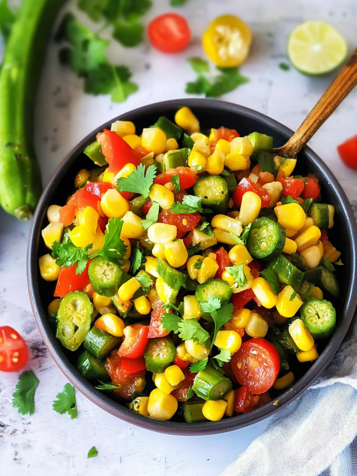 Spicy Okra & Corn Salsa That Will Ignite Your Taste Buds 3 Spicy Okra & Corn Salsa