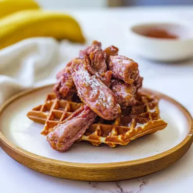 Red Velvet Waffles and Chicken: A Fun Twist for Brunch Delight 9 Red Velvet Waffles and Chicken