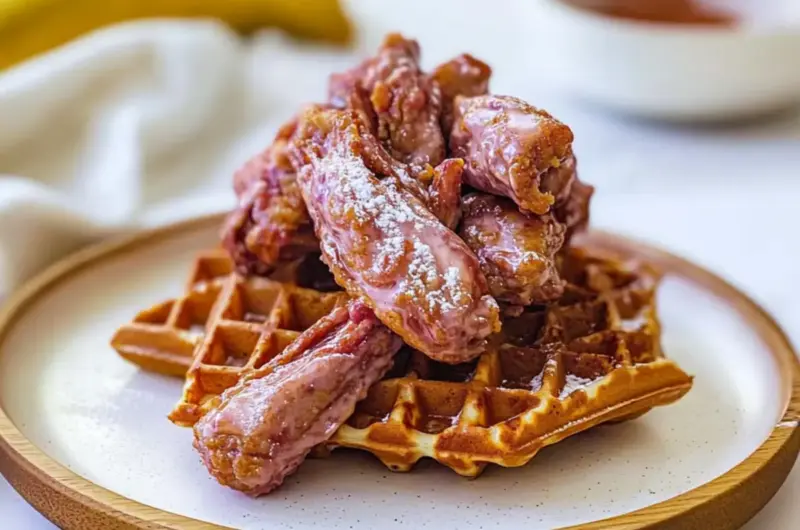 Red Velvet Waffles and Chicken