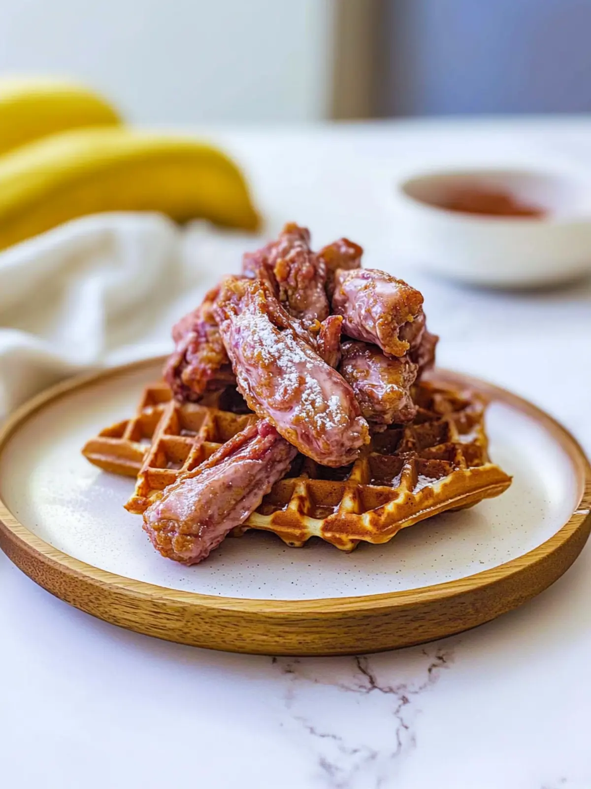 Red Velvet Waffles and Chicken: A Fun Twist for Brunch Delight 5 Red Velvet Waffles and Chicken