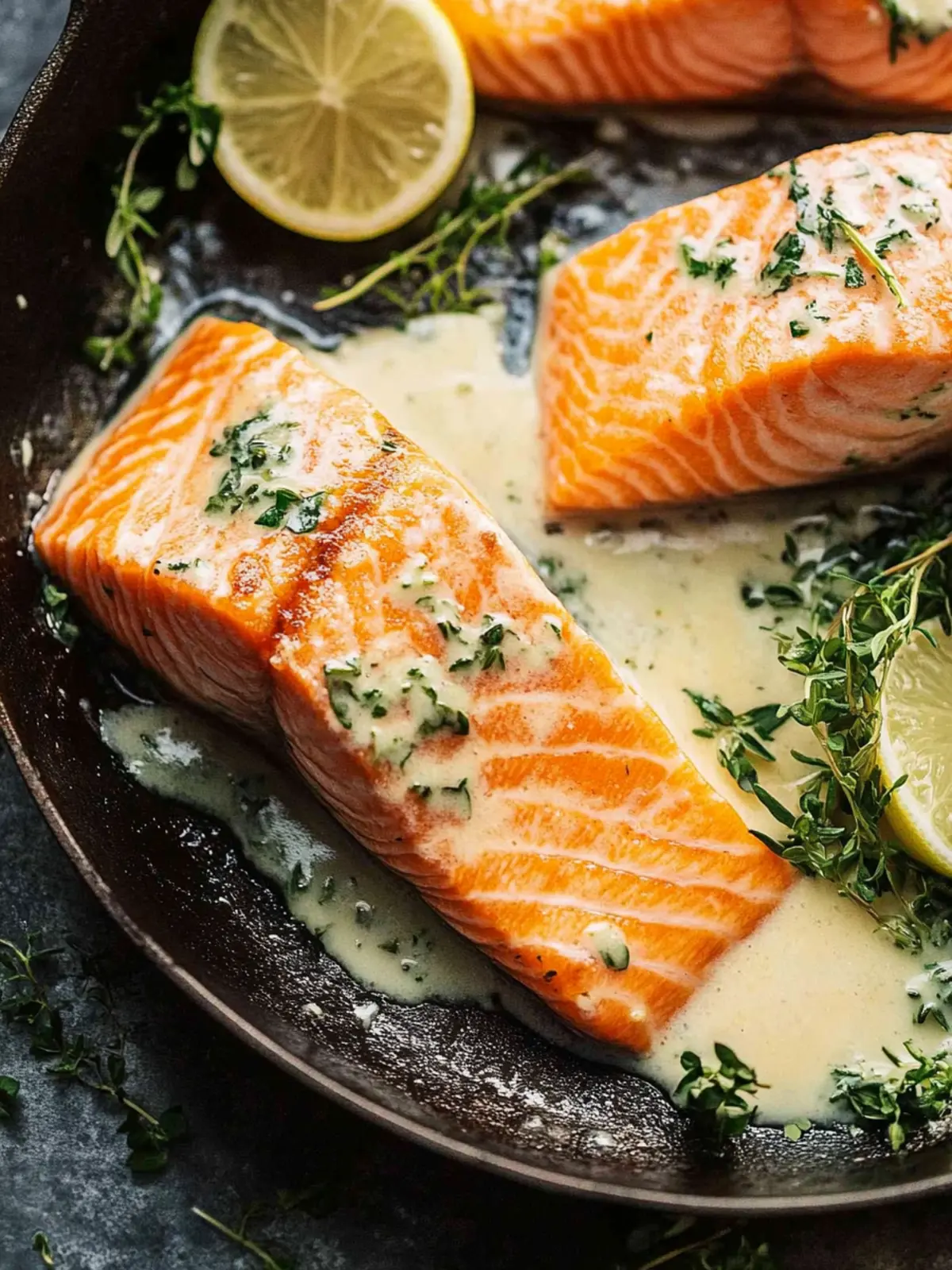 Creamy Salmon with Herb Sauce Ready in Just 15 Minutes 2 Salmon with Herb