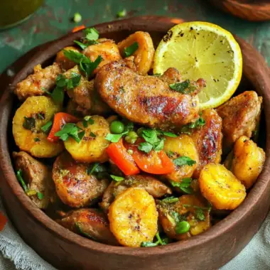 Fried Plantains and Poulet DG: A Tasty Home-Cooked Delight 10 Fried Plantains with Poulet DG