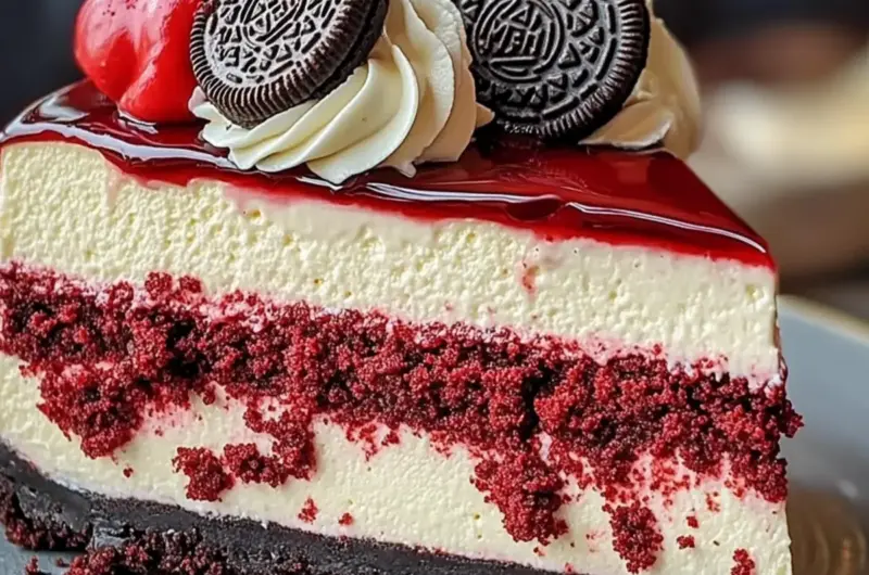 Red Velvet Oreo Cheesecake