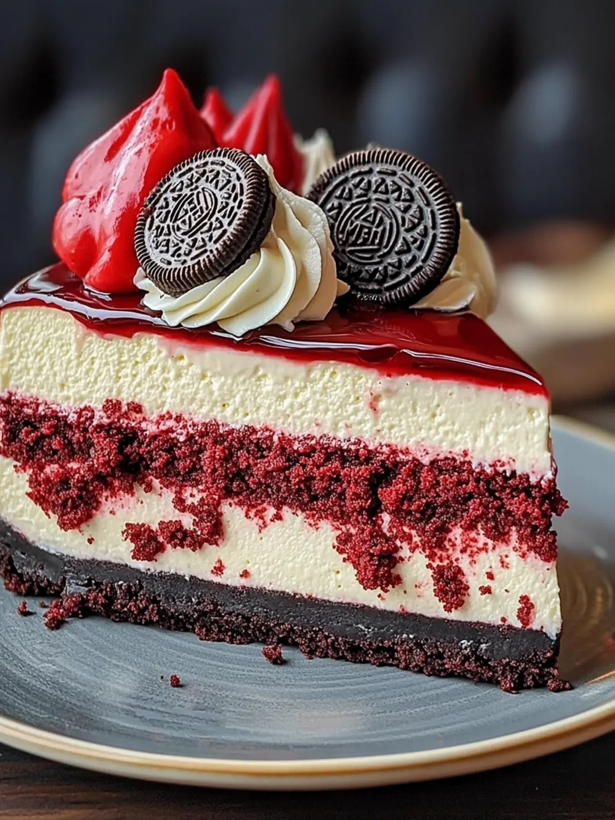 Decadent Red Velvet Oreo Cheesecake for Unforgettable Celebrations 5 Red Velvet Oreo Cheesecake