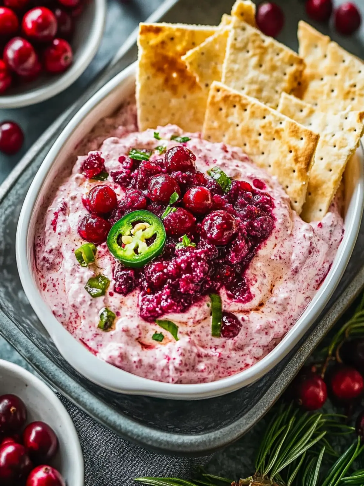 Creamy Cranberry Jalapeño Dip - A Festive Must-Try Appetizer 2 Creamy Cranberry Jalapeno Dip
