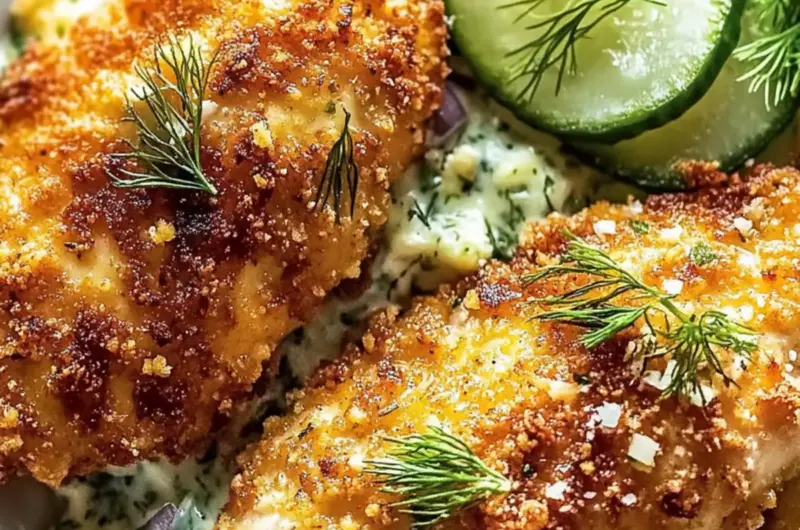 Crispy Dill Pickle Parmesan Chicken