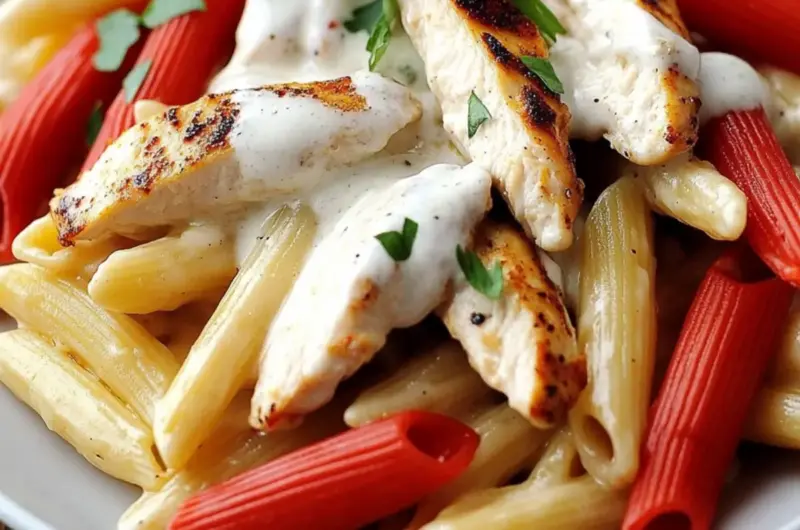 Chicken Penne Alfredo for Valentine’s Day
