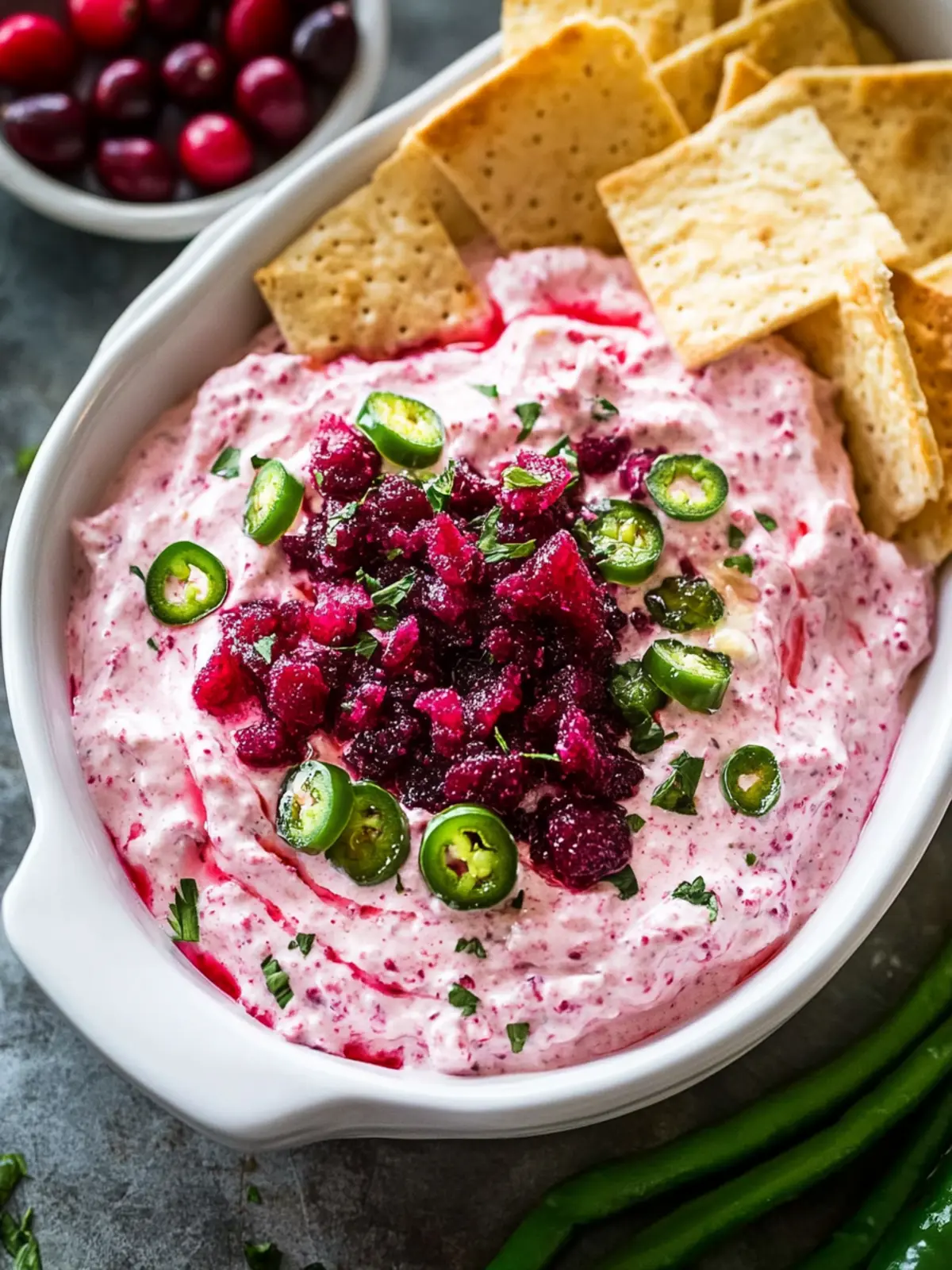 Creamy Cranberry Jalapeño Dip - A Festive Must-Try Appetizer 3 Creamy Cranberry Jalapeno Dip
