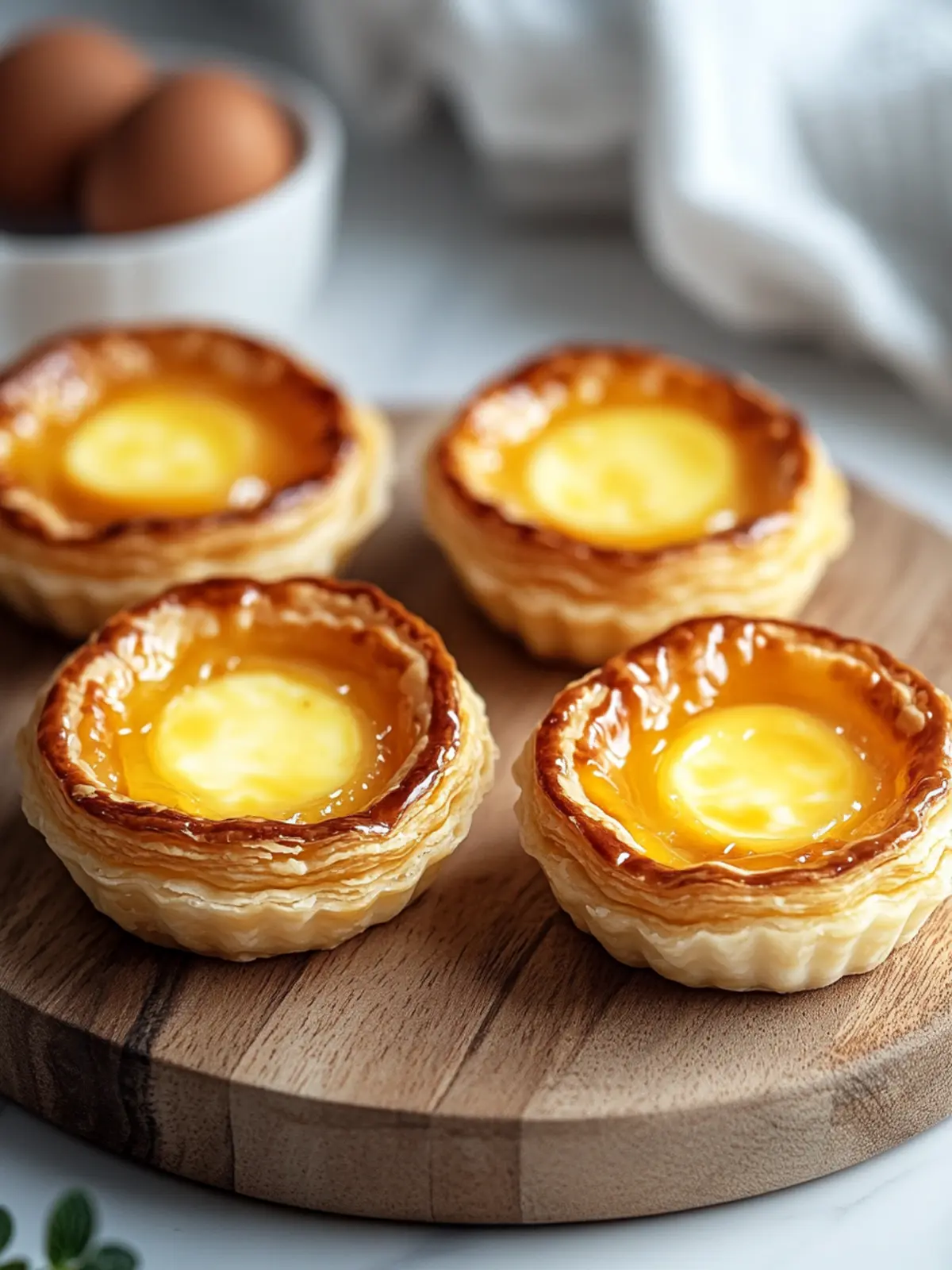 Delicious Egg Tarts (Dan Tart) for a Sweet Homemade Treat 3 Egg Tarts (Dan Tart)