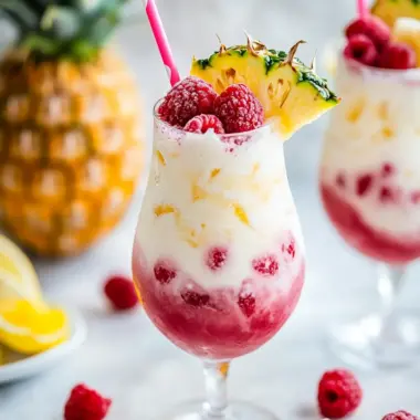 Delightful Raspberry Piña Colada: Your Tropical Escape at Home 9 Raspberry Piña Colada