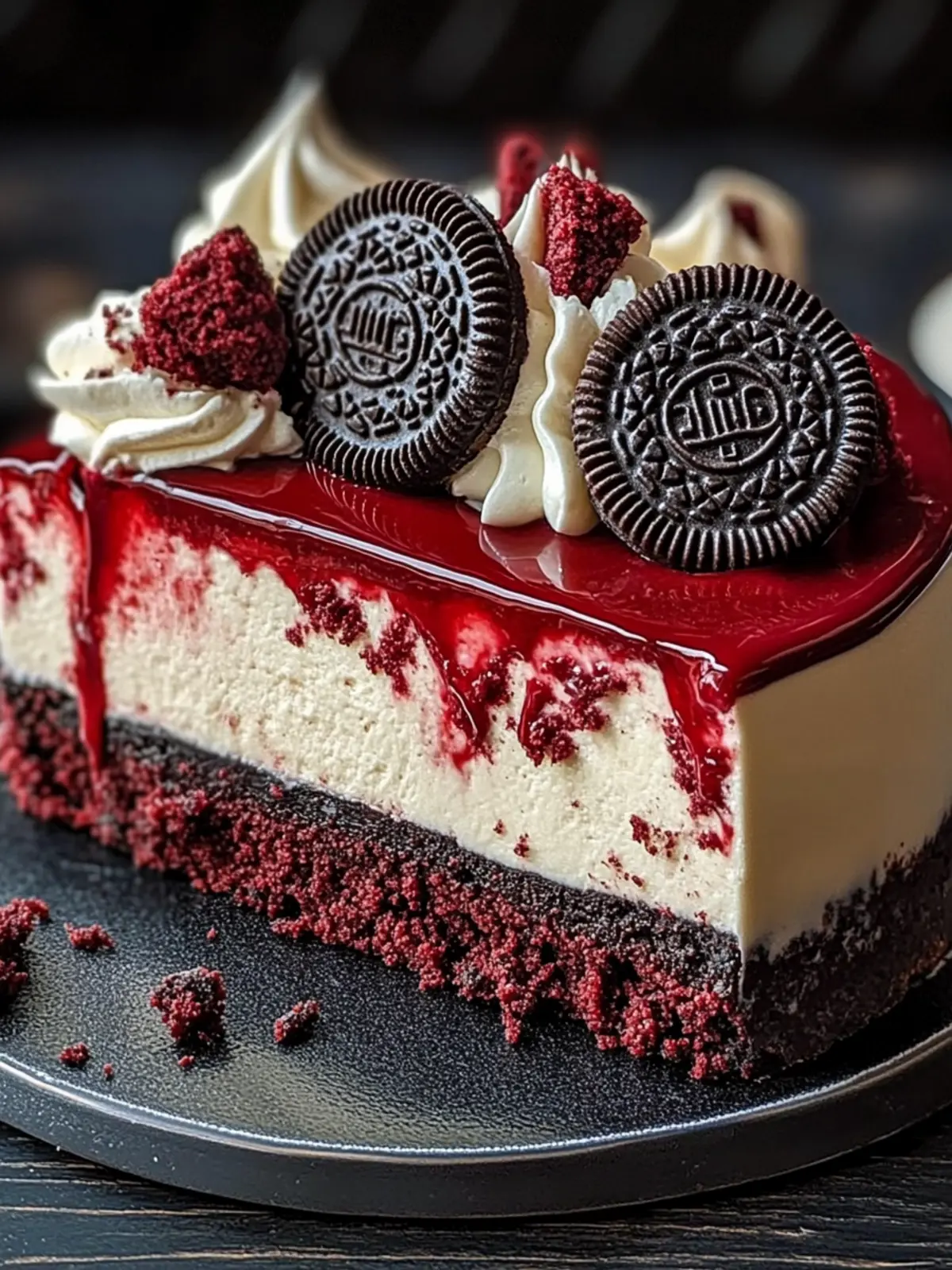 Decadent Red Velvet Oreo Cheesecake for Unforgettable Celebrations 3 Red Velvet Oreo Cheesecake