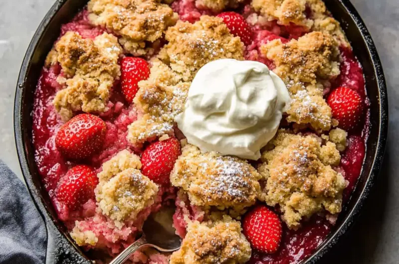 Strawberry Rhubarb Cobbler