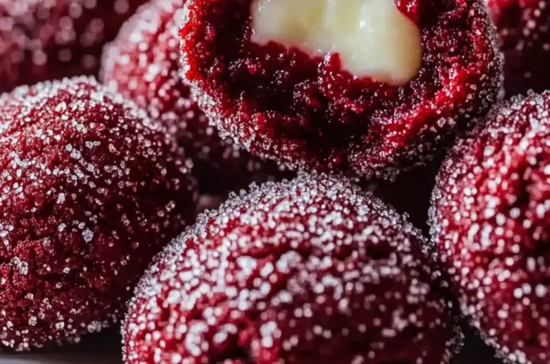 Red Velvet Thumbprint Cookies