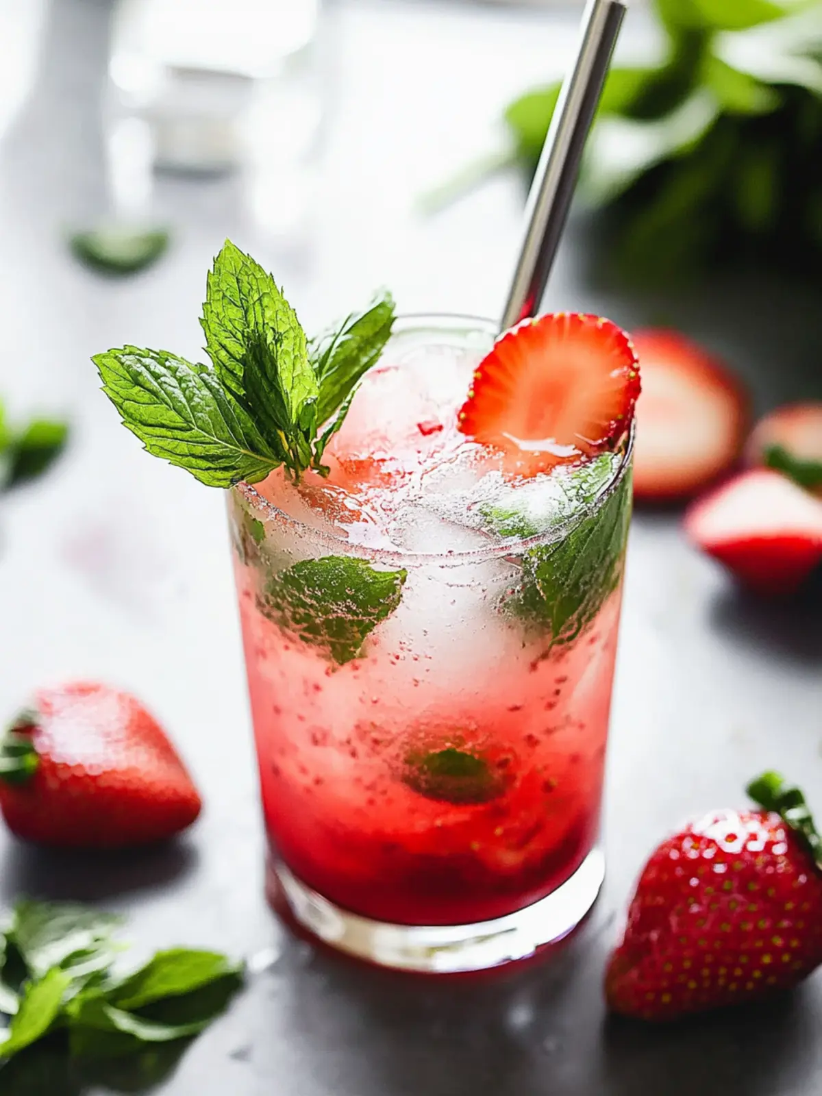 Delightful Strawberry Mojito: Refreshing Summer Sip 5 Strawberry Mojito