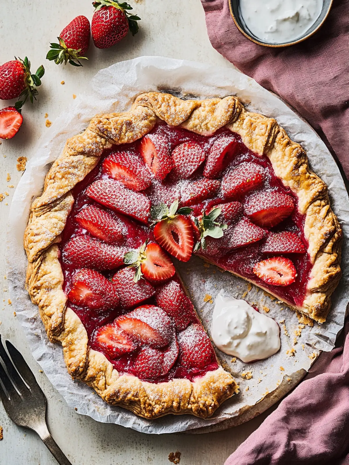 Delicious Strawberry Galette: A Simple Homemade Delight 2 Strawberry Galette