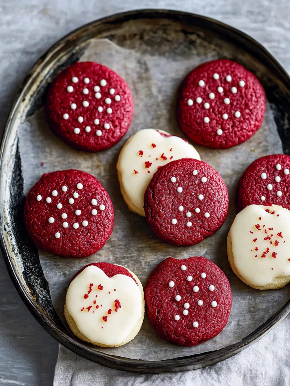 Red Velvet Sugar Cookies with Peanut Butter Hearts Delight 3 Red Velvet Sugar Cookies