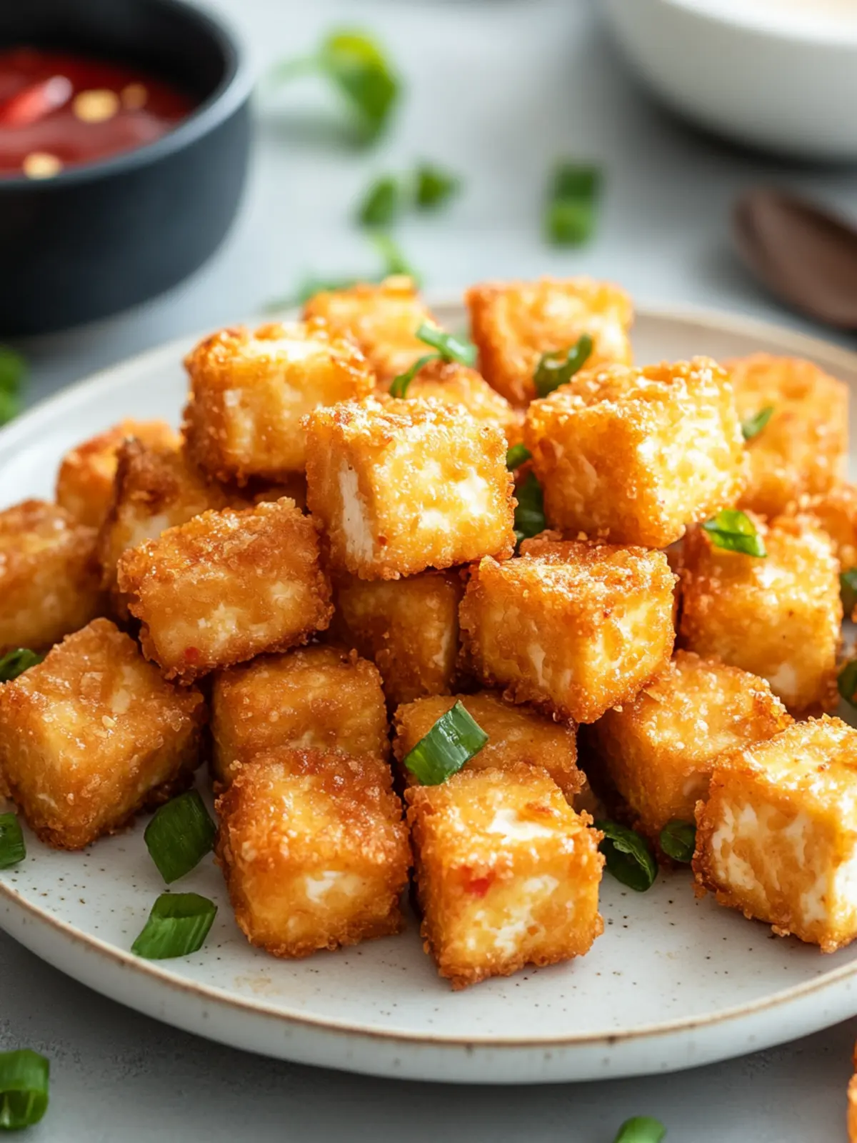 Crispy Tofu Bites: Irresistibly Crunchy and Flavor-Packed! 4 Crispy Tofu Bites