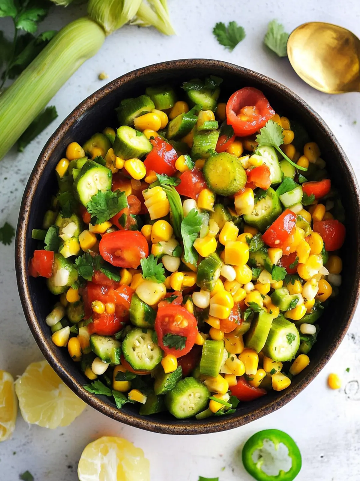 Spicy Okra & Corn Salsa That Will Ignite Your Taste Buds 5 Spicy Okra & Corn Salsa