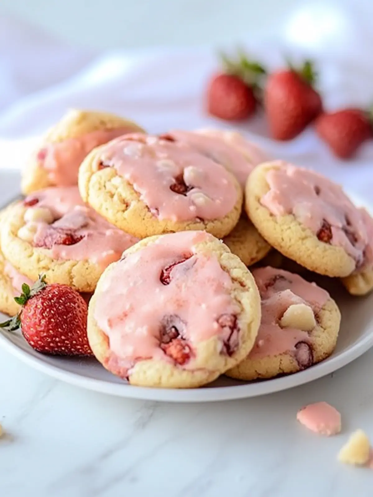 Delicious Strawberry Cookies with Gooey Chocolate Chips 2 Strawberry Cookies