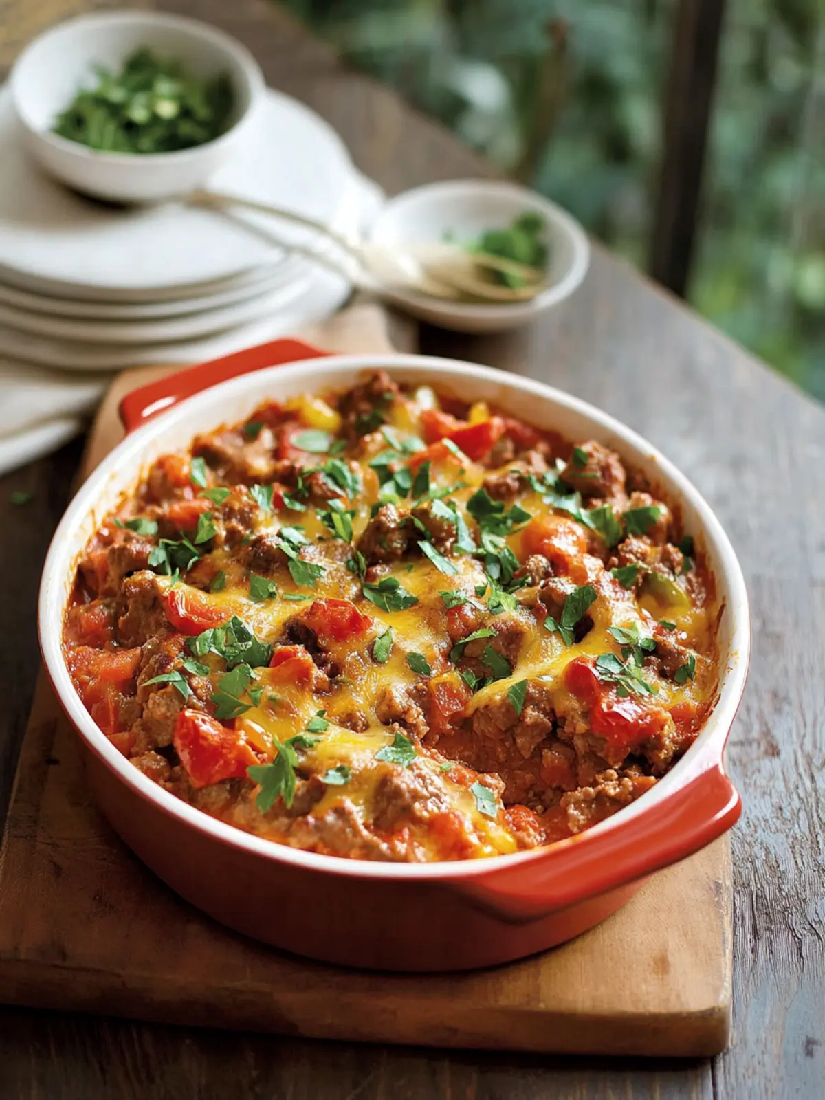 Savory Tomato 'n' Beef Casserole with Cheesy Goodness 4 Tomato 'n' Beef Casserole