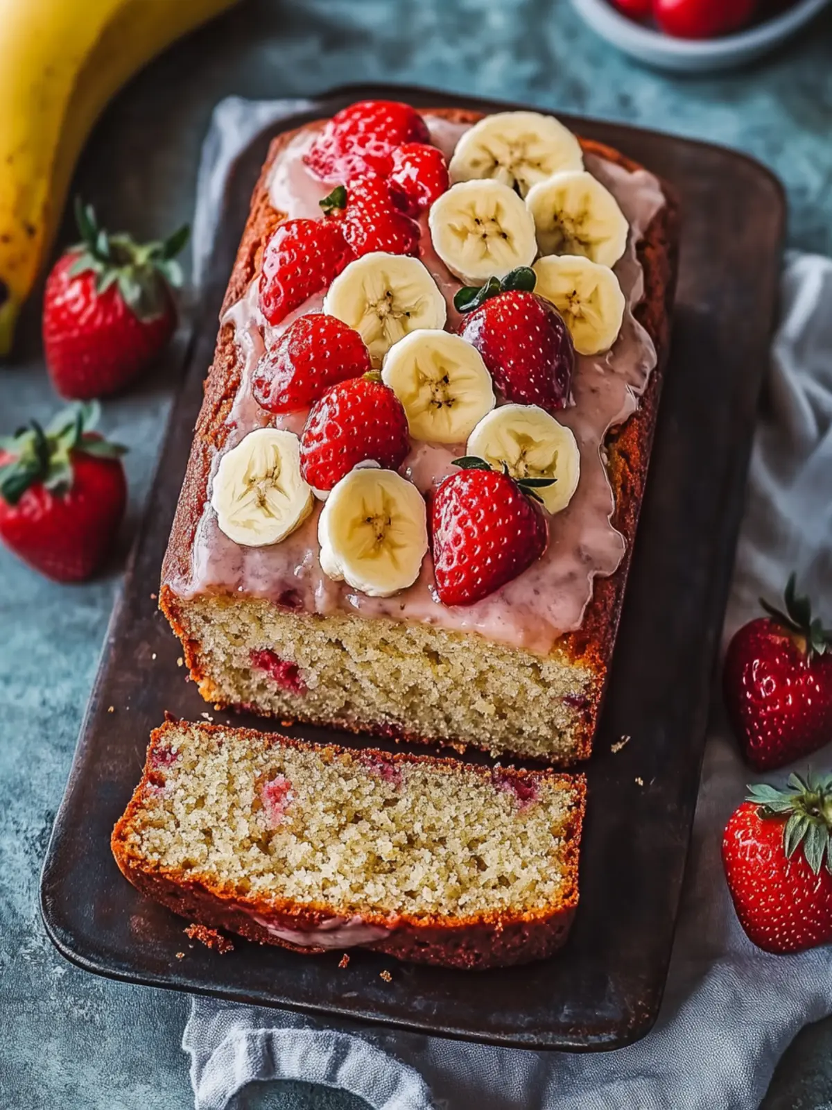 Delicious Strawberry Banana Bread for a Savory Morning Treat 2 Strawberry Banana Bread