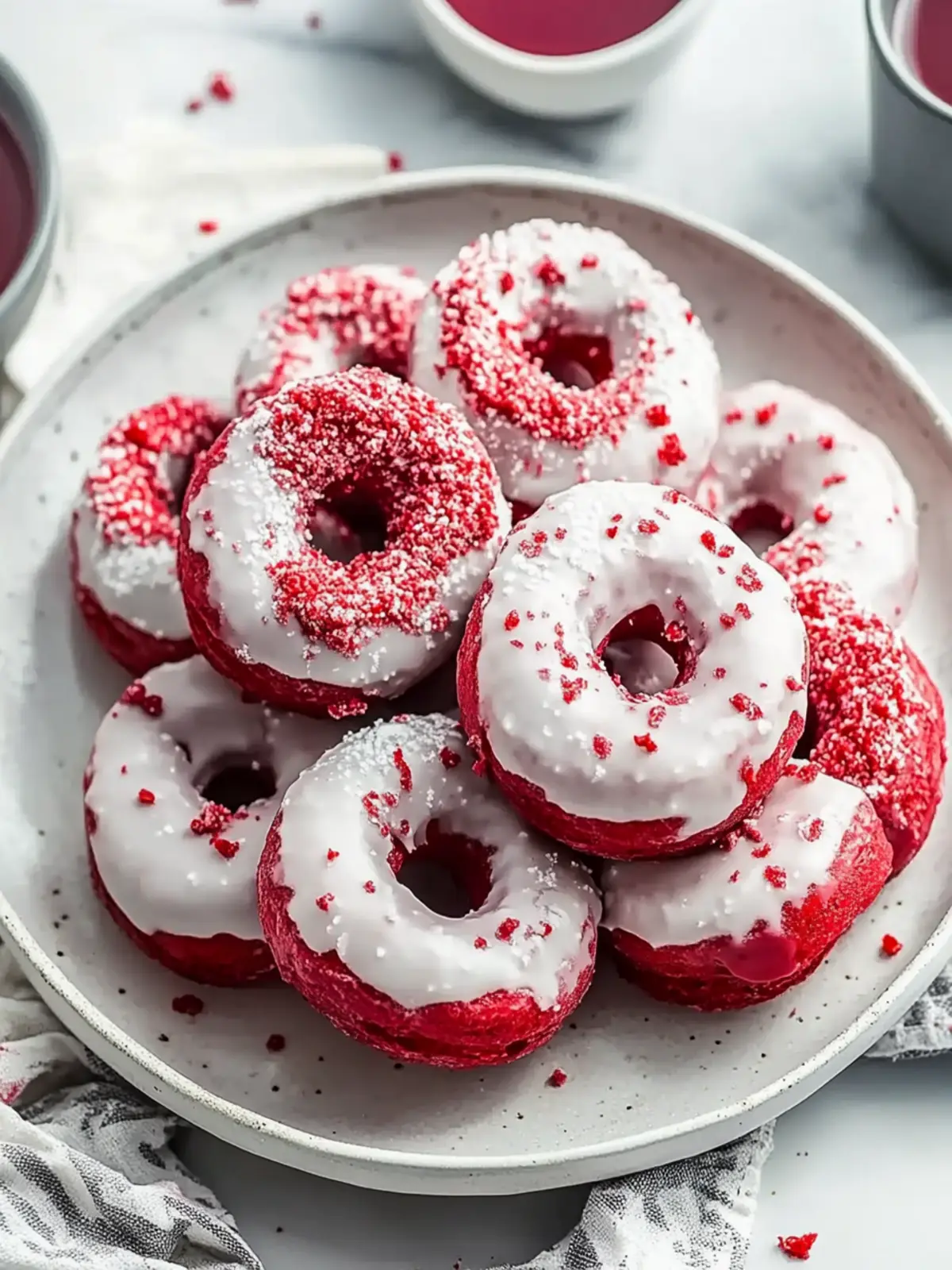 Delightful Red Velvet Donuts with Creamy Icing Heaven 5 Red Velvet Donuts
