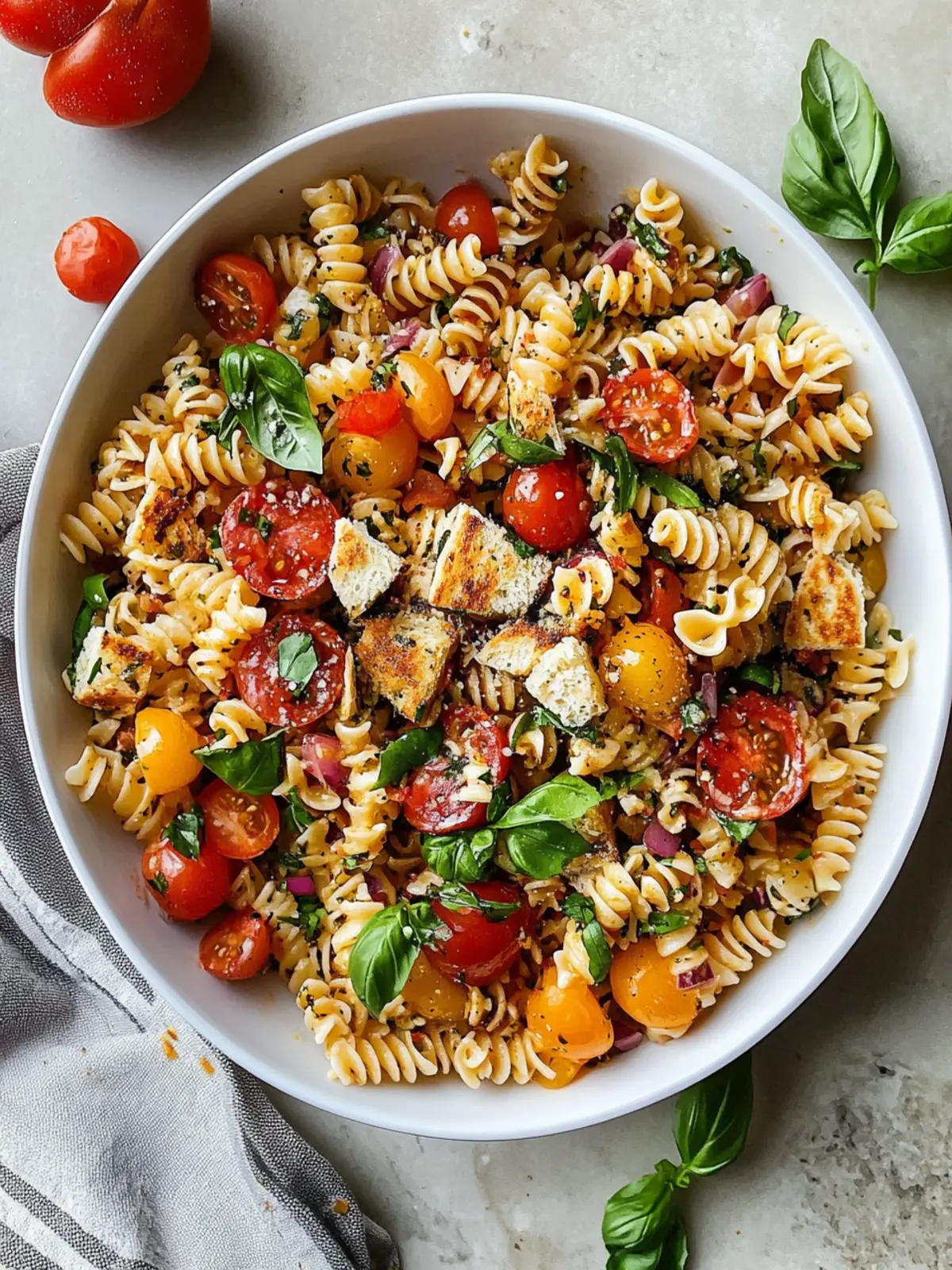 Bruschetta Pasta Salad: A Fresh, Flavor-Packed Meal! 2 Bruschetta Pasta Salad