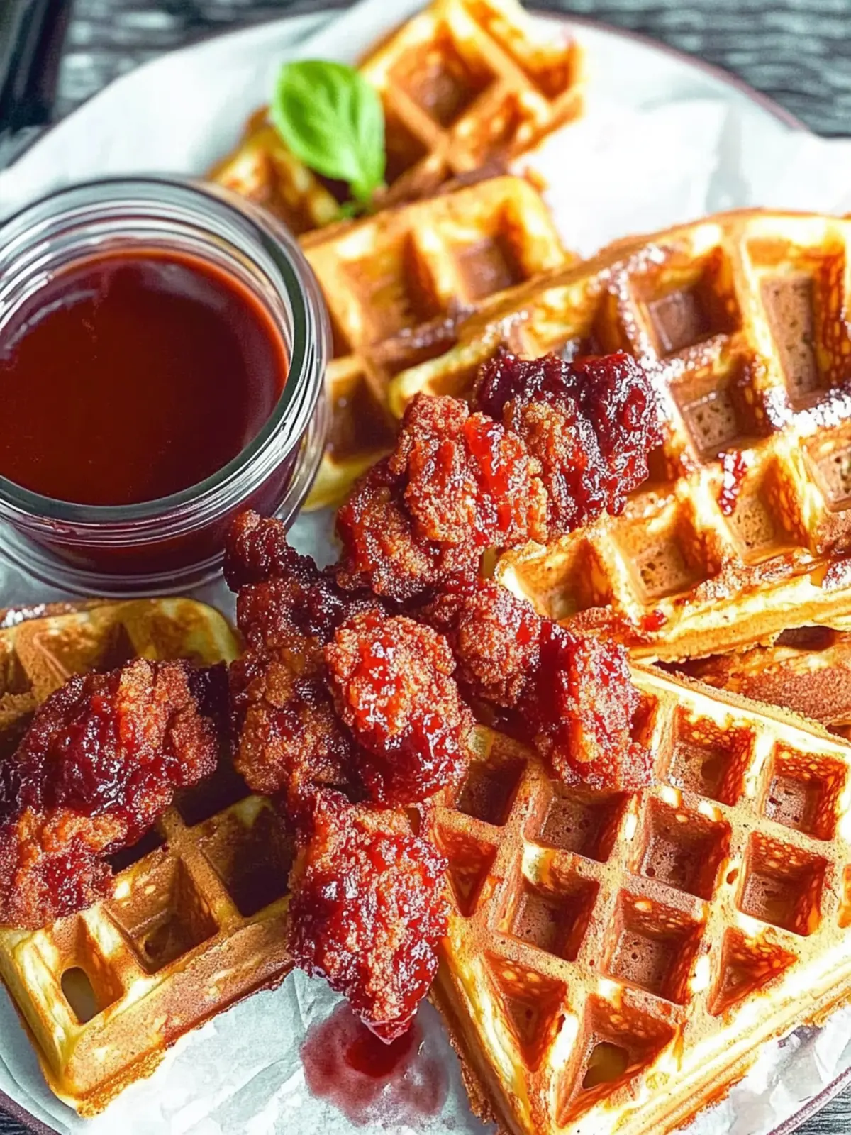 Red Velvet Waffles and Chicken for a Sweet Brunch Surprise 5 Red Velvet Waffles and Chicken