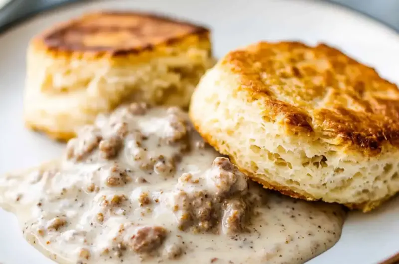 Sausage Gravy and Biscuits