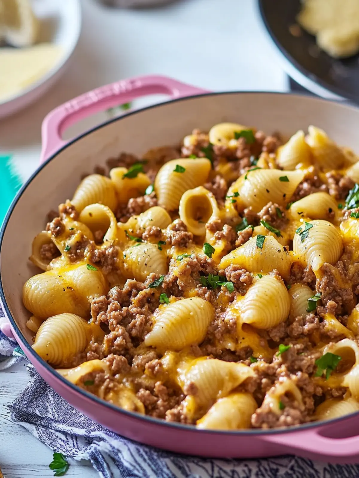 Cheesy Ground Beef and Shells: Comfort Food Done Right 2 Cheesy Ground Beef And Shells