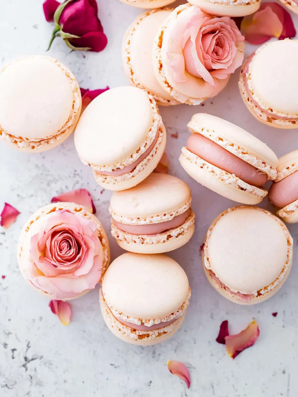 Delightful White Chocolate Rose Macarons for Every Occasion 2 White Chocolate Rose Macarons