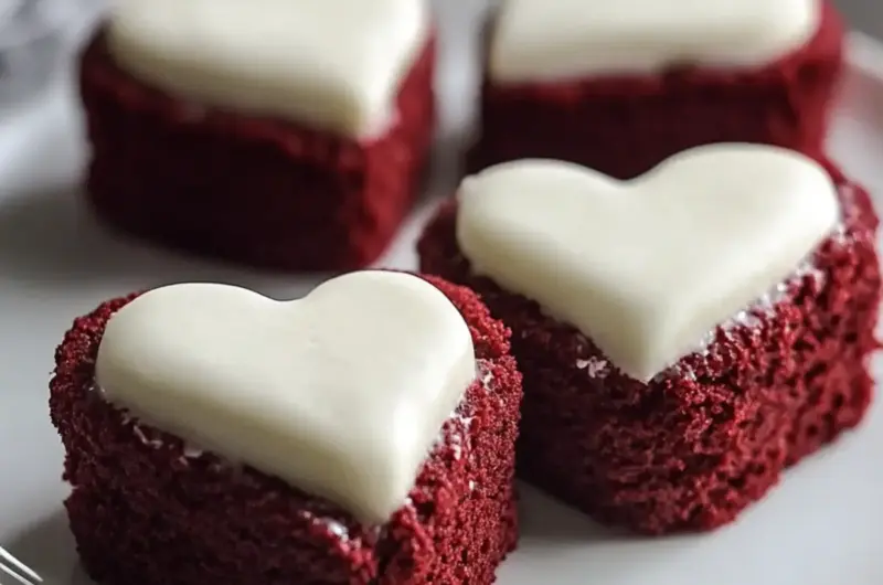 Mini Heart Red Velvet Cakes